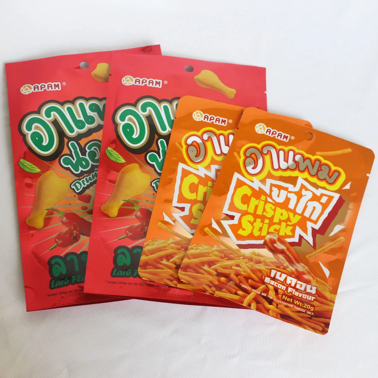 Custom Printed  stand up pouch Potato Chip Bags Aluminum Foil pe  Plantain Chips Packaging Bags  Banana Snacks Pouches