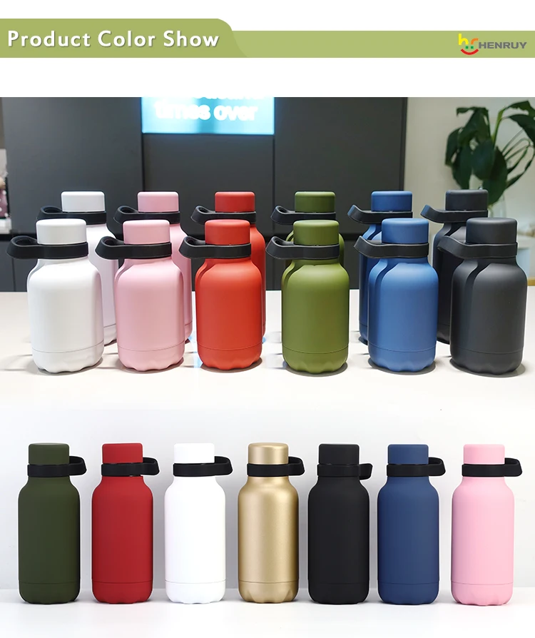 Insulated 380/500/700/1000ml Custom Stainless Steel Metal Drink Handle 2023 Unique Design Water Bottle