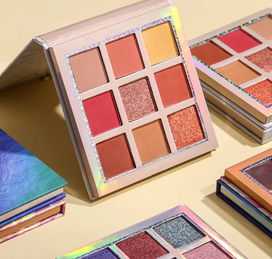 muting cartoon heart lot empty plastic eye shadow palette cosmetics pallette private label eyeshadow palette pallet eye shadow