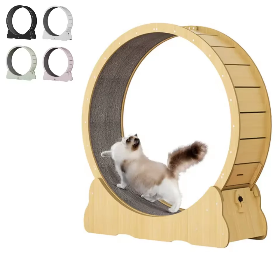 Hot selling Household Interactive Pet Exercise Running Wheel Cat Climbing Frame Fiberboard Cat Treadmill cat running track wheel