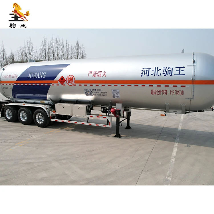 Factory price JUWANG  lpg transportation semitrailer lpg tanker semi-trailer lpg tanker trailer in dubai