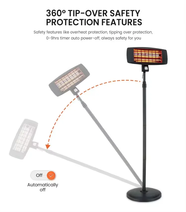 Factory Price Wall Home Heater Wall Mounted Standing Portable Electric Patio Heater