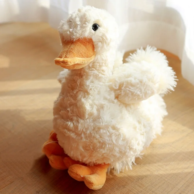 Lovely beige cream swan soft toys duck doll stuffed toy plush duck goose toy