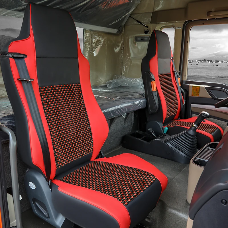 Customized universal Luxury style Dump truck tracto Truck Seat Covers For Scania Volvo FH  Daf  Mercedes Actros Sitrak 2012 2015