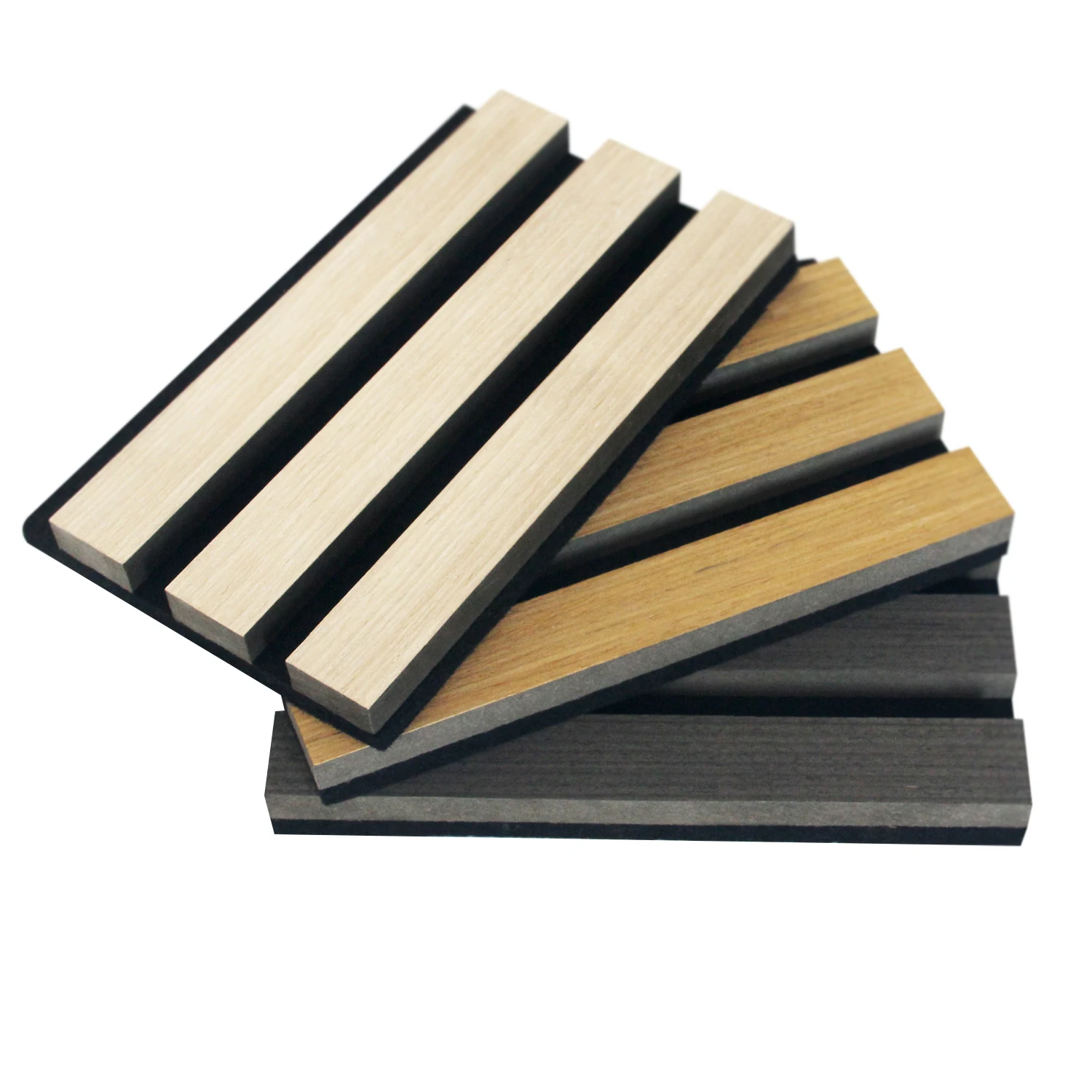 Polyester 600*600 size wave perforated interior decoration Wooden Acoustic Wall Panel