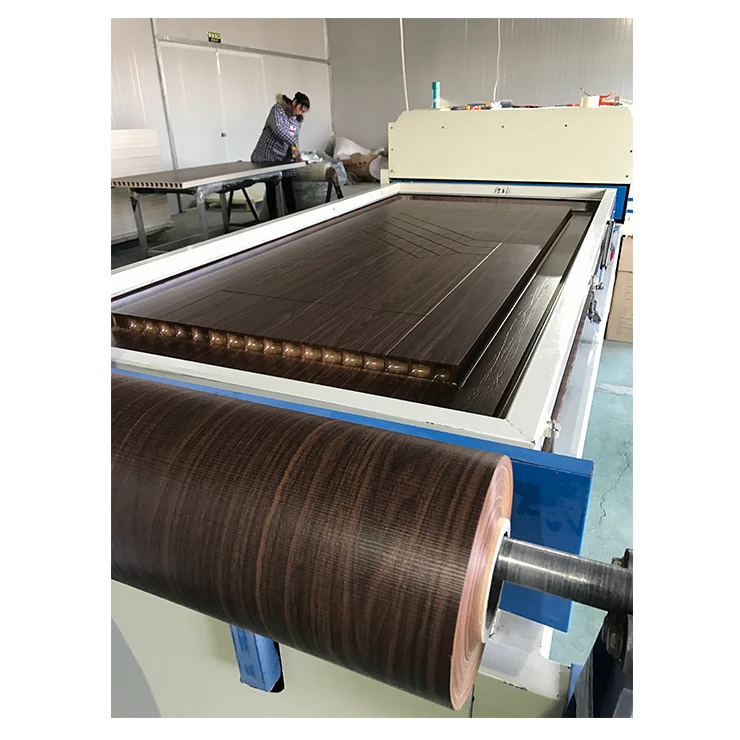 wpc door panels with pvc vaccum lamination by  machines for interior doors and other doors
