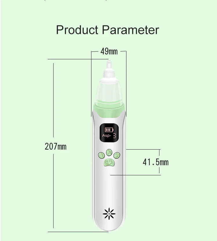 Низкая цена силиконовый детский пылесос Электрический Детский носовой аспиратор с музыкой