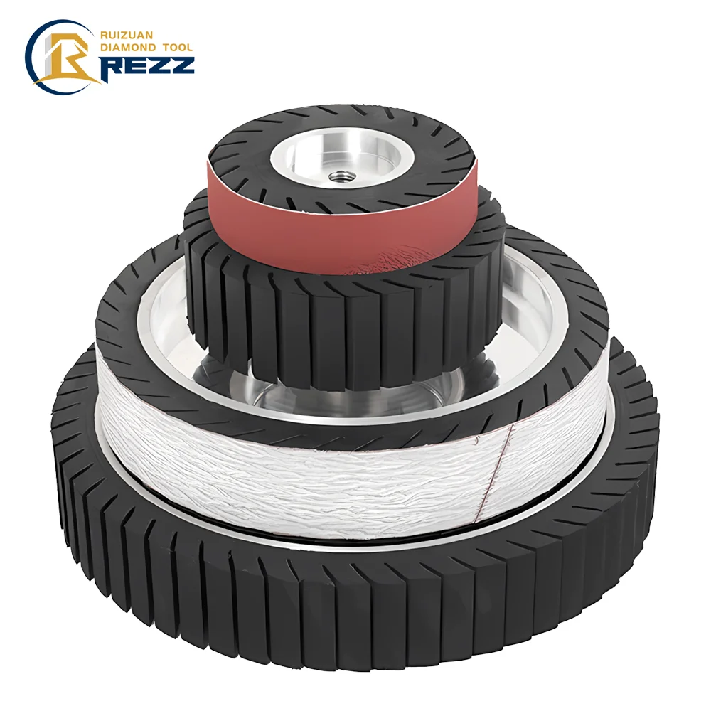 polishing belt Grinder Rubber Wheel aluminum contact wheels for belt grinder for hollow-grinding straight razor pocket knives
