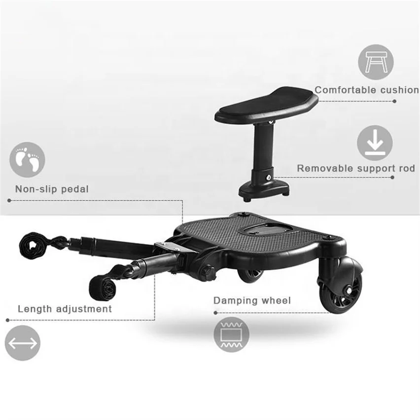 2025 New Design Children Standing Baby Stroller Glider Board Stroller Board with Seat