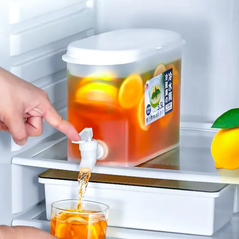 Cold Water Jug With Tap Water Beverage Drink Dispenser Fruit Teapot Tank Refrigerator Juice Kettle Cold Water Jug For Lemonade (1600489860515)