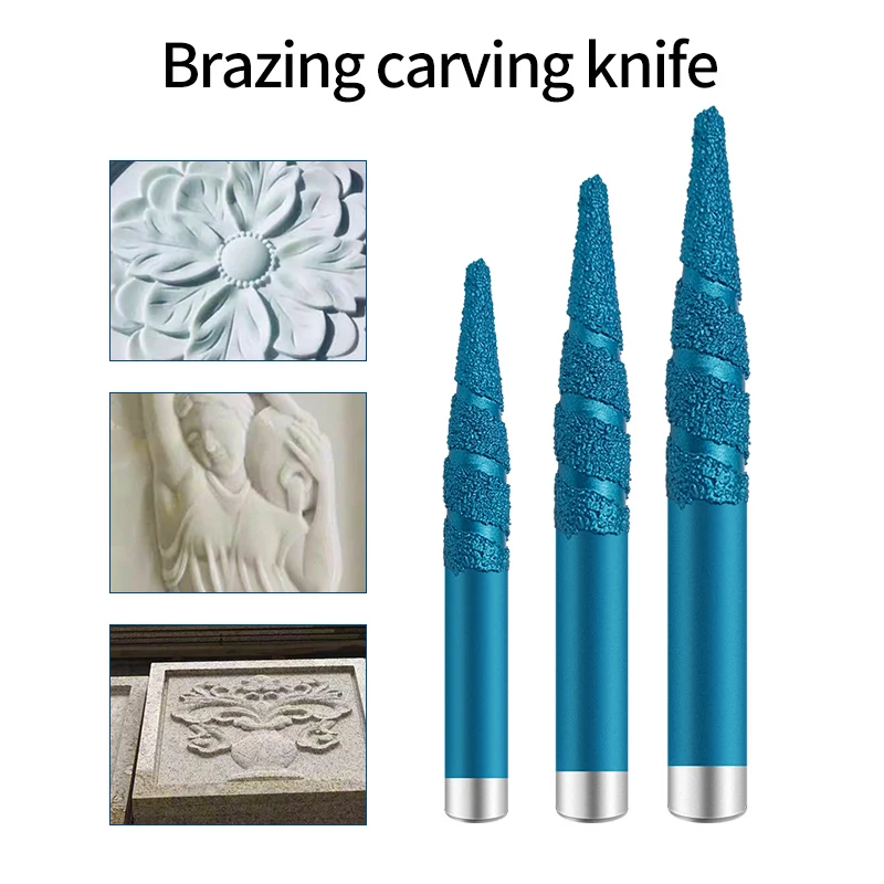 Wholesales Vacuum Brazed Diamond Cnc Engraving Bits stone bit cnc router For marble Granite relief