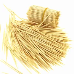 Healthy 100% Organic Round Thin Toothpick No Plastic Bamboo Tooth Pick