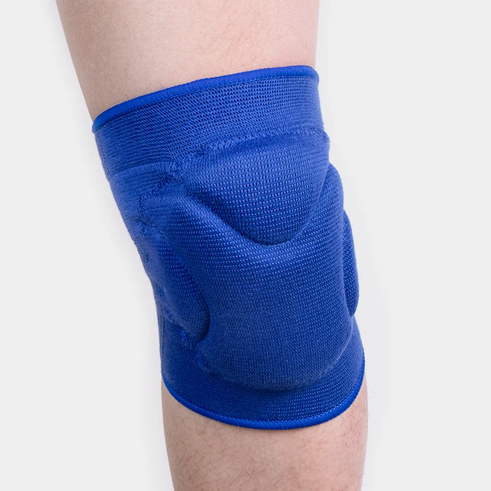 Wholesale breathable compression blue volleyball knee pad with gel