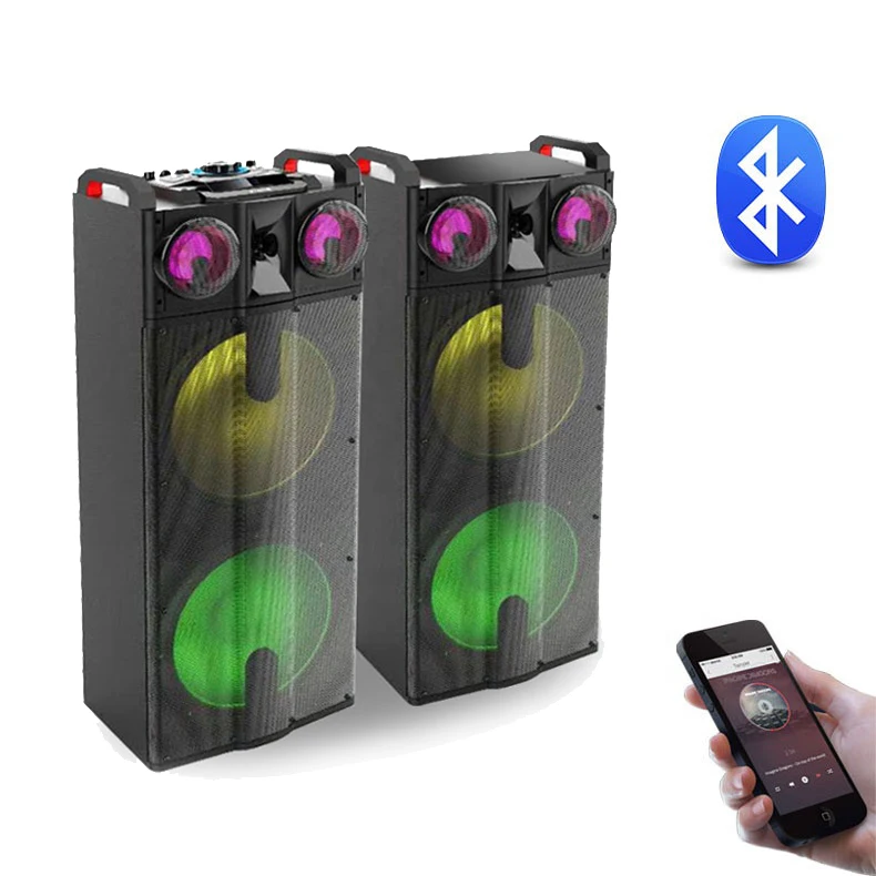 Professional  pa system set Audio Dj Speakers 15inch Blue tooth High Power  Pair Sound box