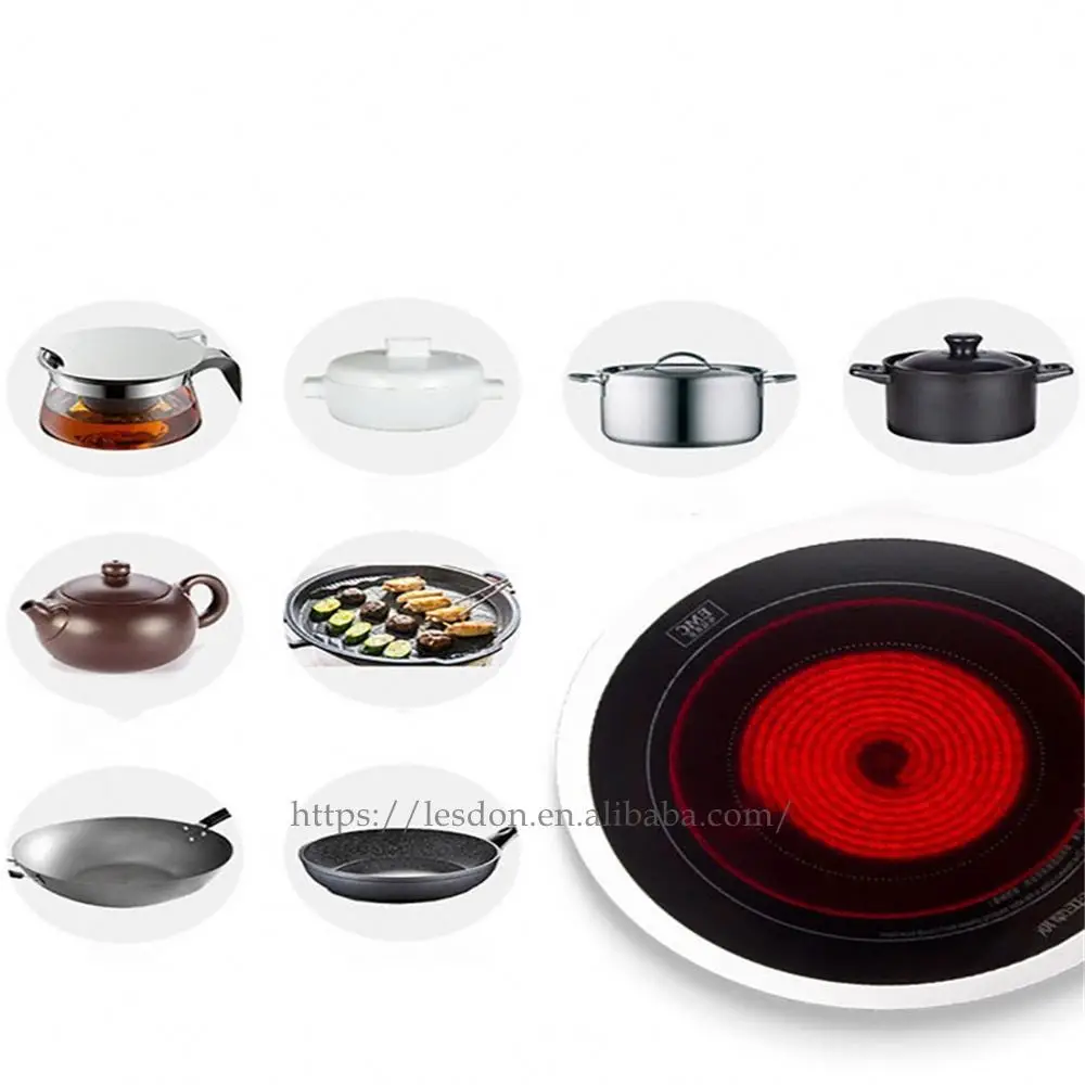 Household Explosion Electromagnetic Stove Intelligent Round Electric Flame Furnace Electric Ceramic Plastic Ce Commercial 1 YEAR