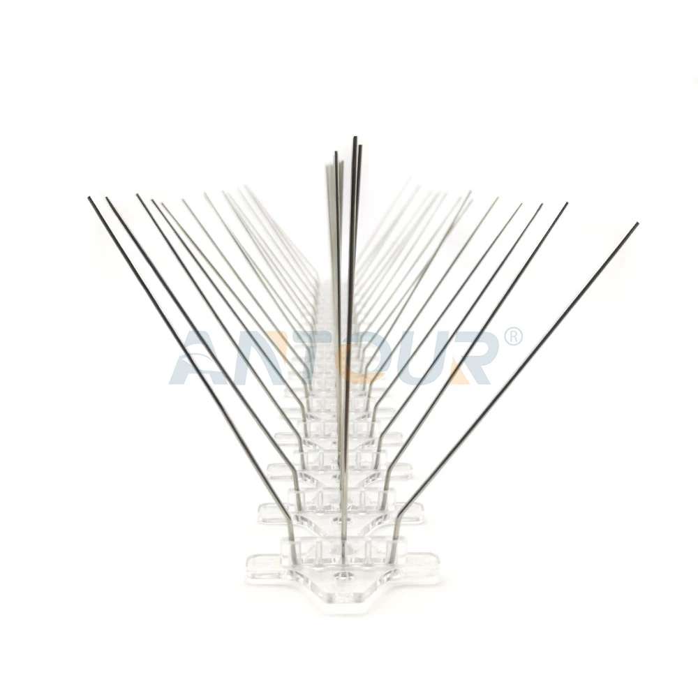 Extra Wide Stainless Steel Spikes Polycarbonate Base Stainless Steel Bird pigeon spike