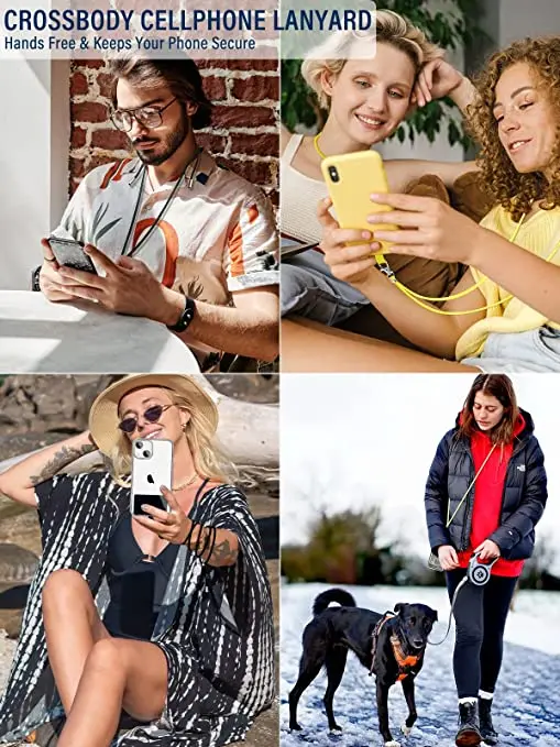 160cm Universal Adjustable Phone Lanyard PVC Strap Mobile Phone Neck Strap Anti-lost Lanyards Phone Accessories