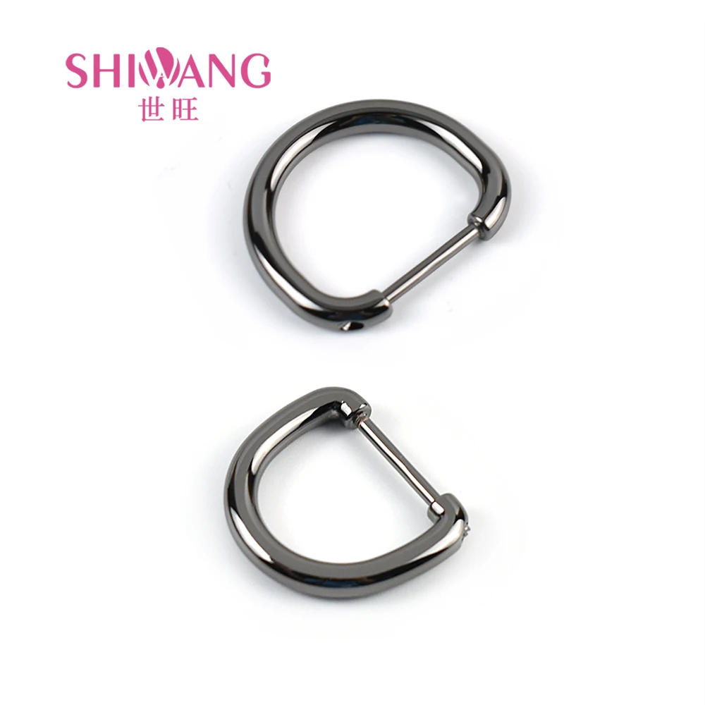 Removable Screw Gunmetal Fillet 20/25mm D Ring Buckle for Handbag