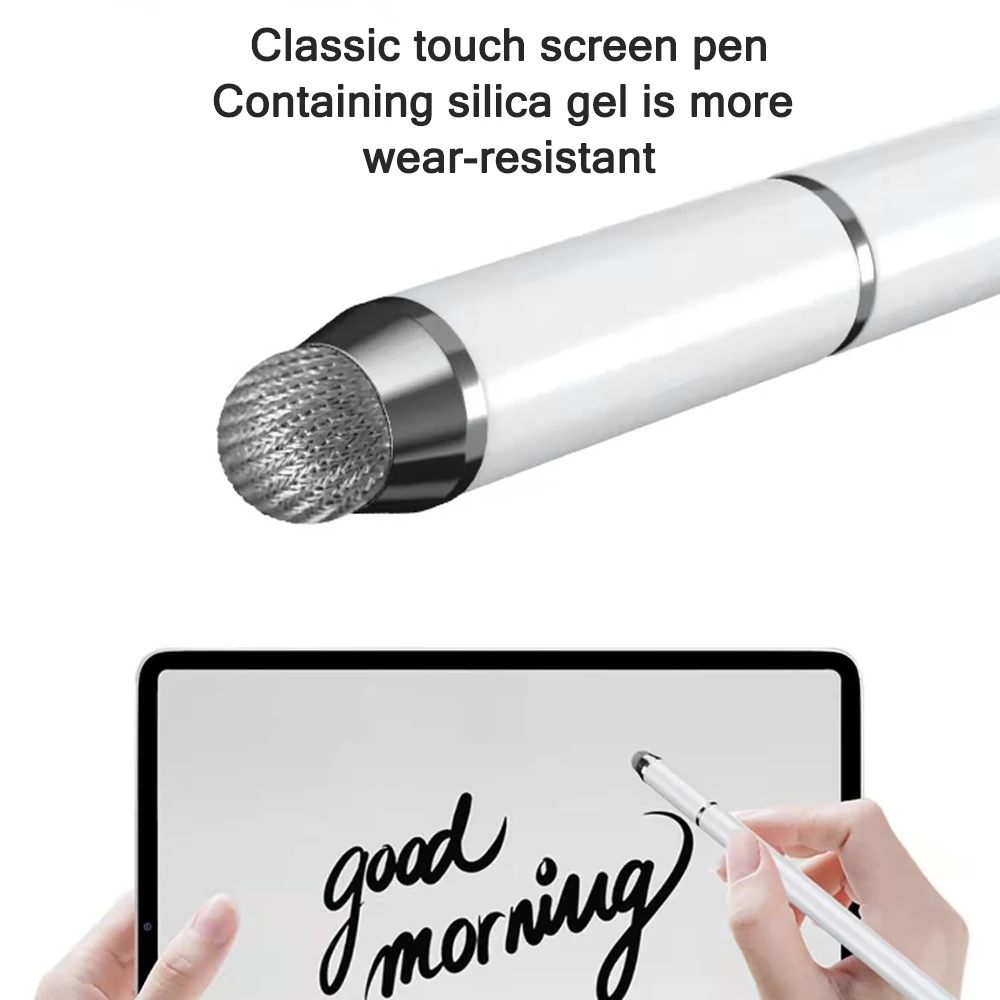 Заводская распродажа металлический стилус серебряного цвета металлический стилус ручка двойного использования металлический стилус для емкостного экрана