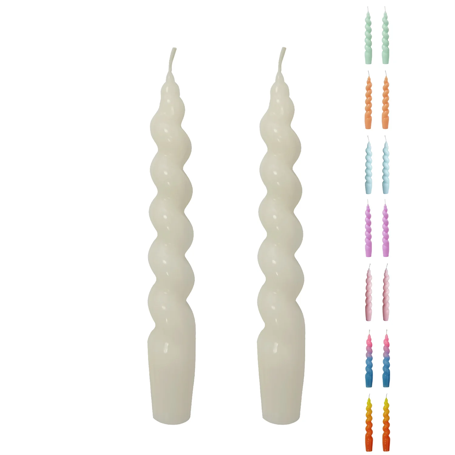 Romantic Popular Luxury Novelty Soy Wax Candles Twisted Spiral Taper Candles Custom Private Label Candles