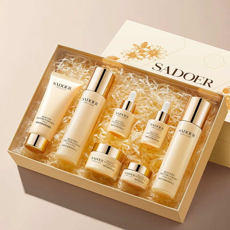 OEM SADOER private label custom korean cosmetic beauty and nectar luxury whitening anti aging face skin care set