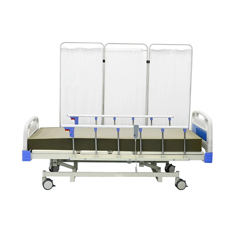 MK-N04 Mobile White Stainless Steel Portable Medical Ward Screen 3 Fold Hospital