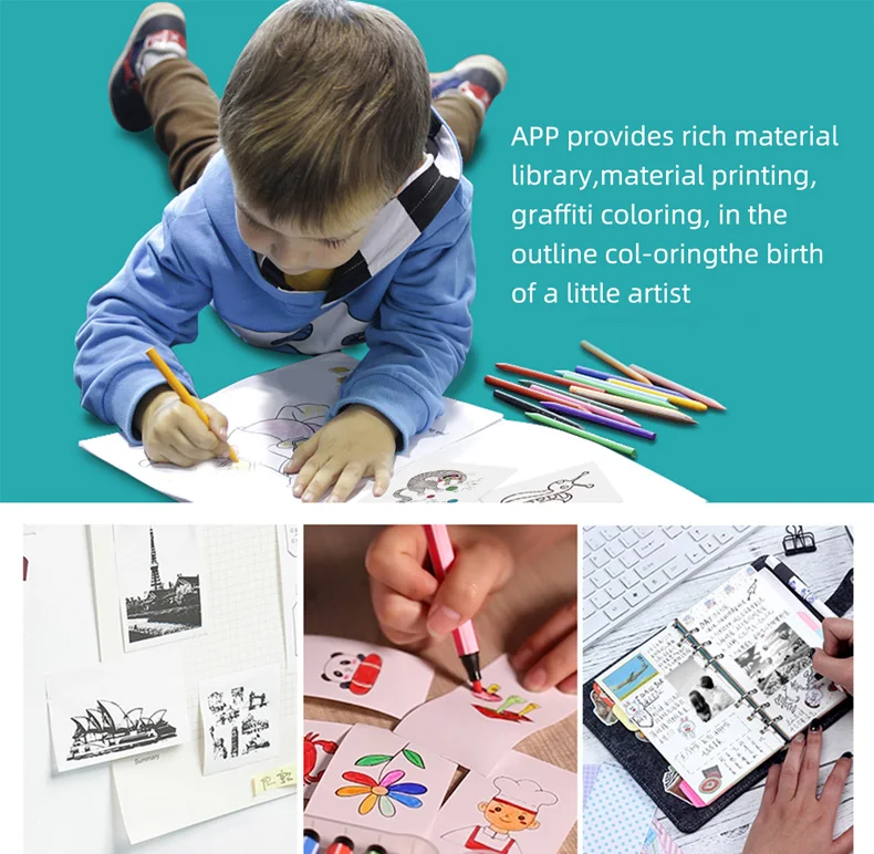 OEM C20 printers office photo message accounts for children toy Thermal Printer high quality mini printer portable