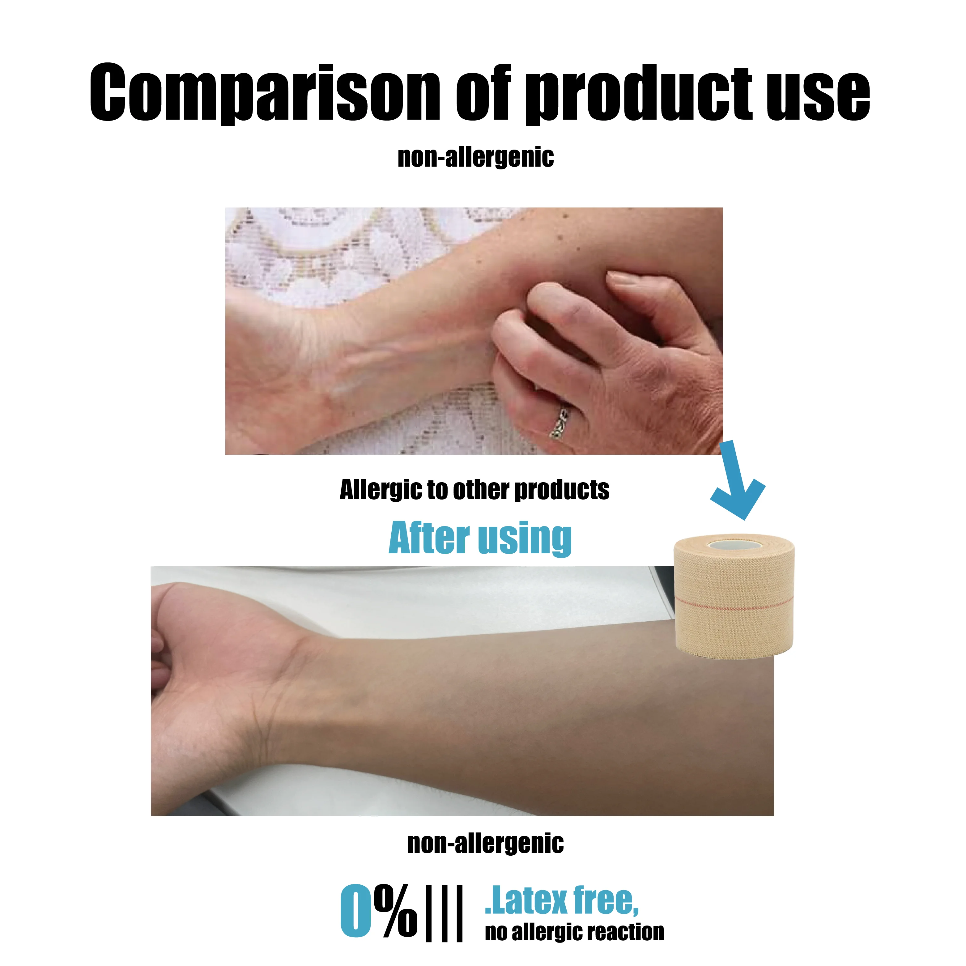 Elastic Adhesive Bandage Athletic Tape Bandage Wrap Elastic Sports Tape Flexible Stretch Bandages Strips For Ankle