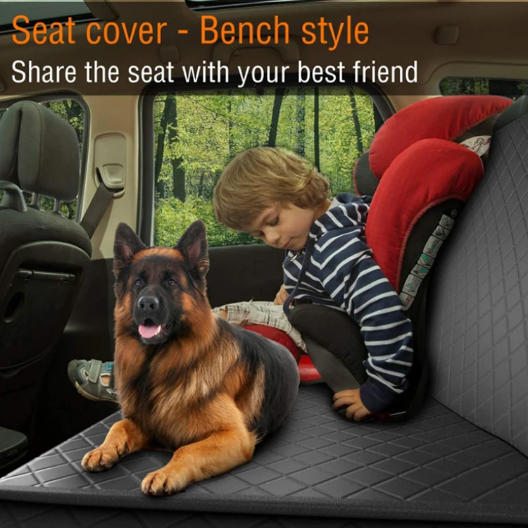 Sanan Backseat Car Seat Cover Pet Waterproof Quilted Dog Hammock with Side Flap