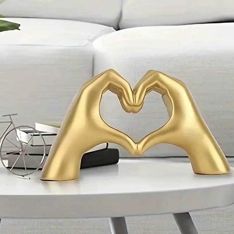 Современный Свадебный домашний стол ручной работы картина орнаменты из смолы сердце руки статуя Декор ЛЮБОВЬ Ручная скульптура