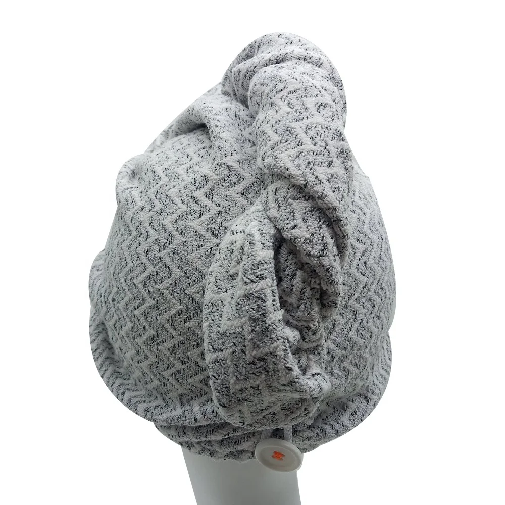 Towel Manufacturers Quick Dry Microfiber Hair Turban Wraps Towel Super Water Absorbency Hair Towel
