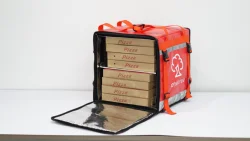 Bicycle Hard Different Temperatures Pulling Cloth Lunch Insulated Hot Pie Cake Box Carrier Cooler Bags Pizza Food Delivery Bag