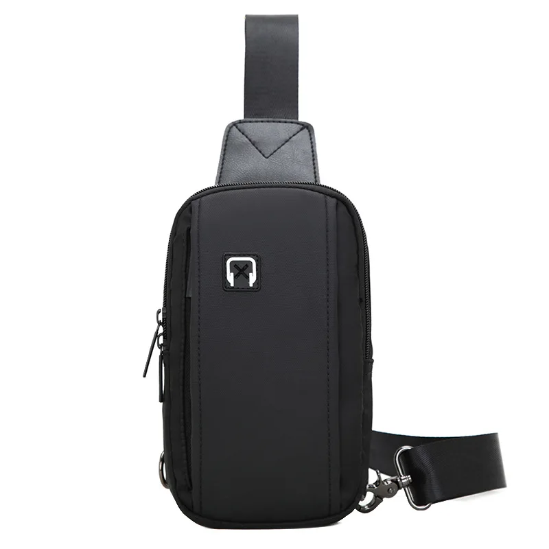 Wholesale Nylon Sports Chest Bag High Capacity Trendy Chest Bag for Men with Headphone Jack