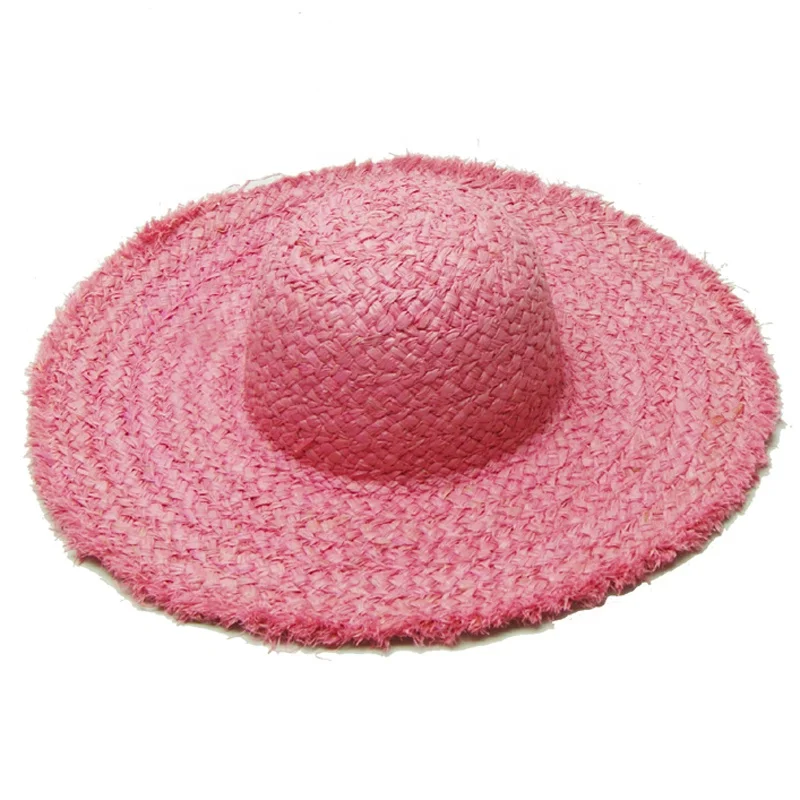 New Hot Selling Solid Women Beach Hats Straw Hat Foldable Beach Sun Hat Roll Up Striped Straw Women