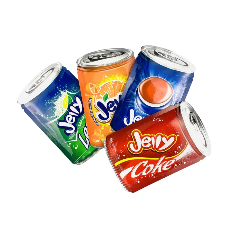 Hot Selling OEM Soda flavor Jelly Piece Sweet Gels soda flavor jelly pudding Soda beverage jelly plates