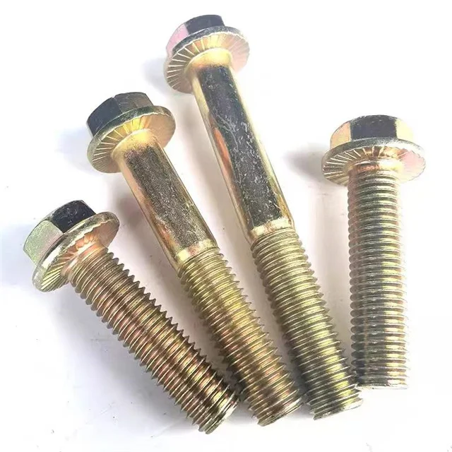 China  factory Supplier Din6921 2205 2507 Galvanized high strength Stainless Steel 304 316 m6 m8 m10 A2-70 Hexagon Flange Bolts