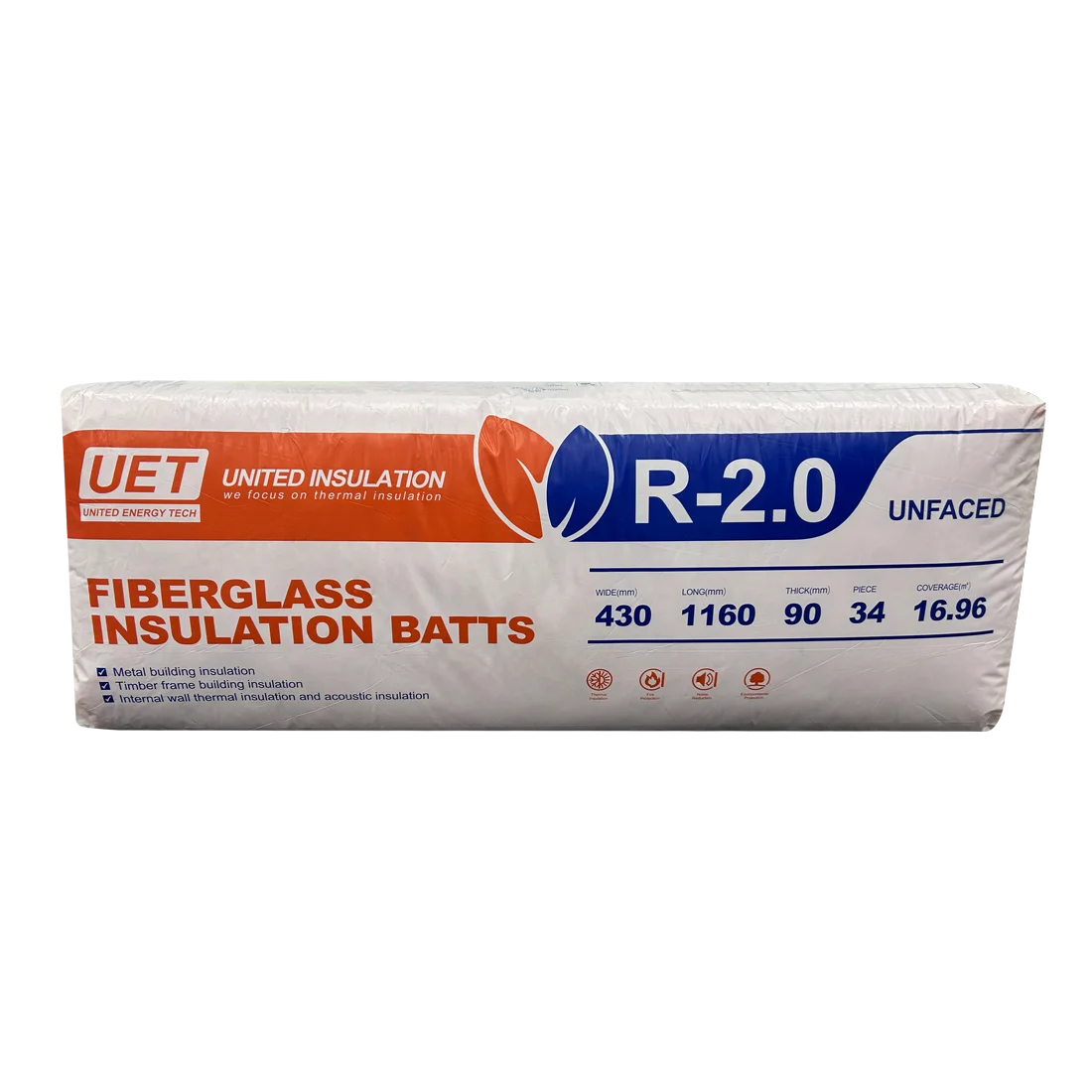 Australia market fiber glass insulation R2.5 R2.5HD 90mm glass wool wall batts insulation batt