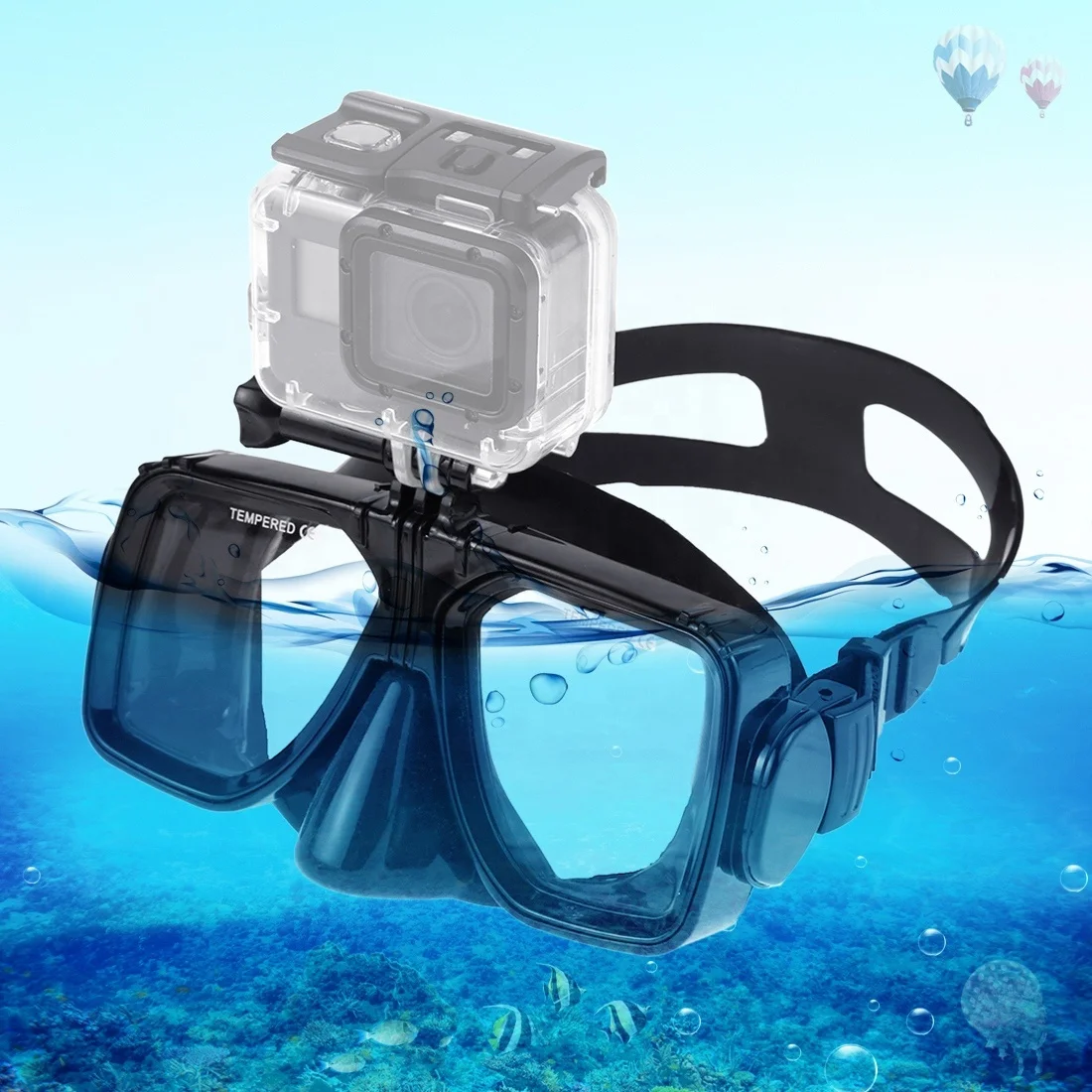 
Water Sports Diving Equipment Black Acrylic Swimming Glasses For Pools 