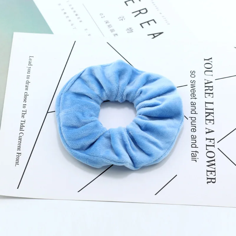 water absorption scrunchies with a logo tag simple headdress flannel large intestine circle hair ring support