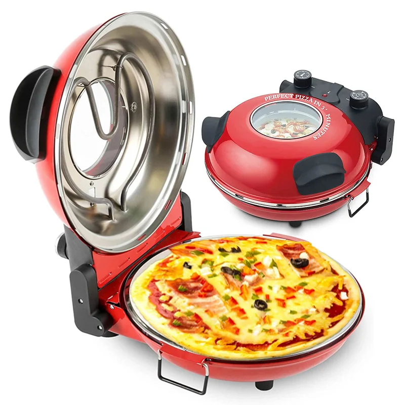 Aifa Factory Direct Price 12 Inch Non-Stick Calzone Maker Pizza Oven in Red Home Use Fast FunElectric Multi Pizza Maker
