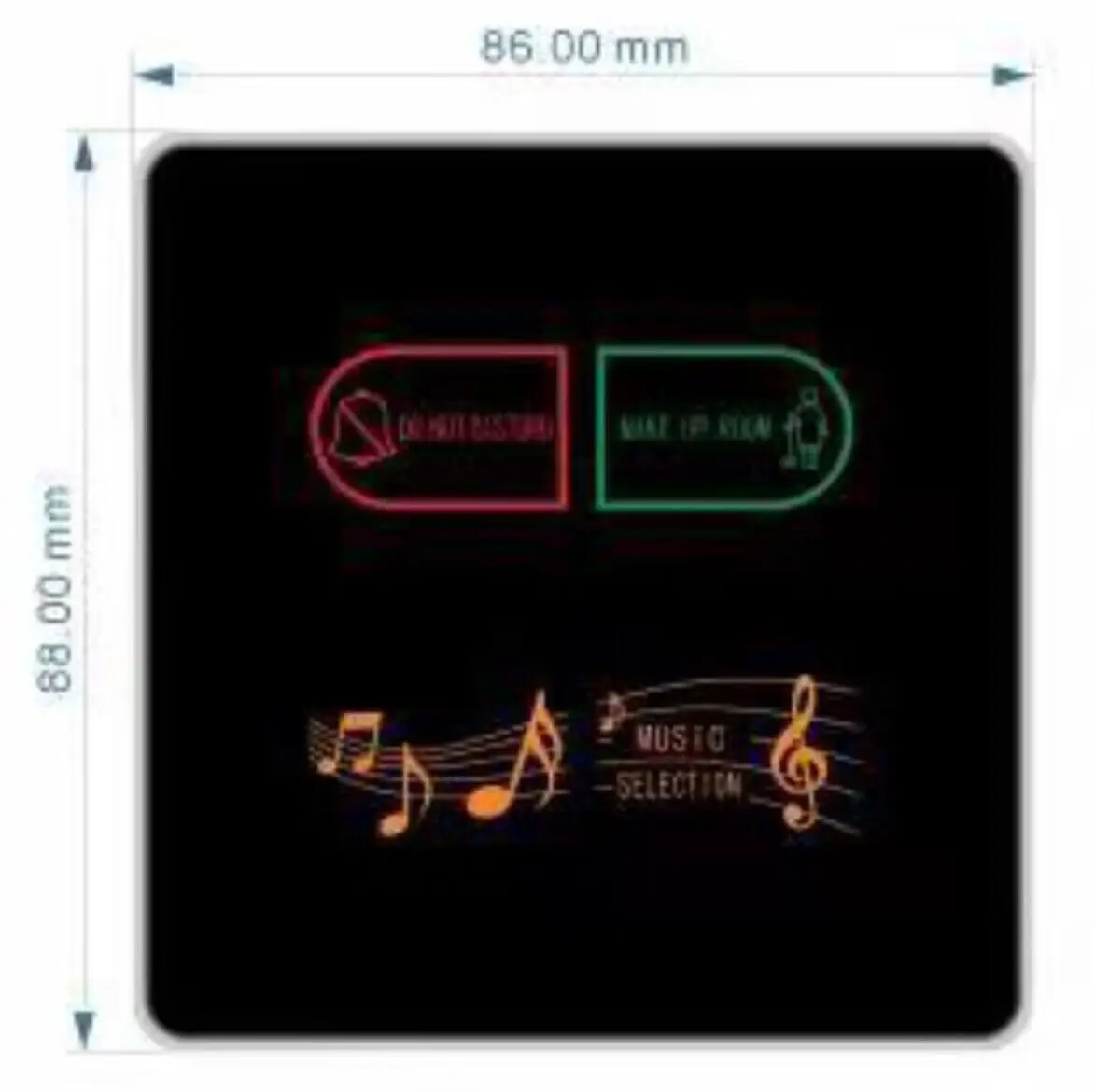 Wireless LCD Hotel DND system hotel doorplate room number panel and build in bell room switch