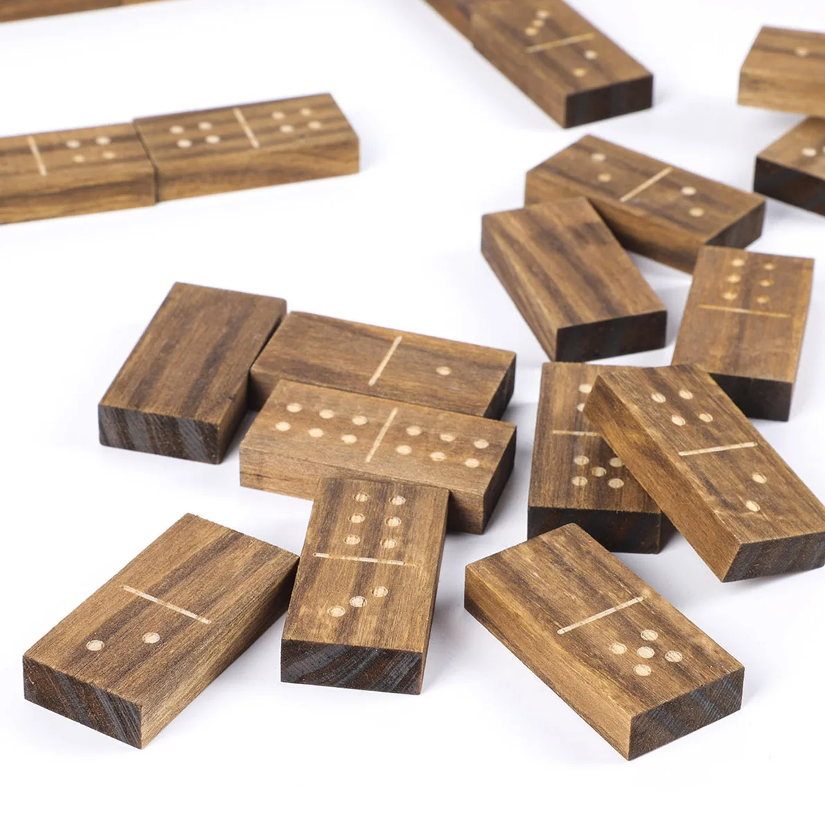 Handcrafted Portable Case education toy double six wood box 28 Tiles Pieces2 to 8 Players Travel Set Domino Set