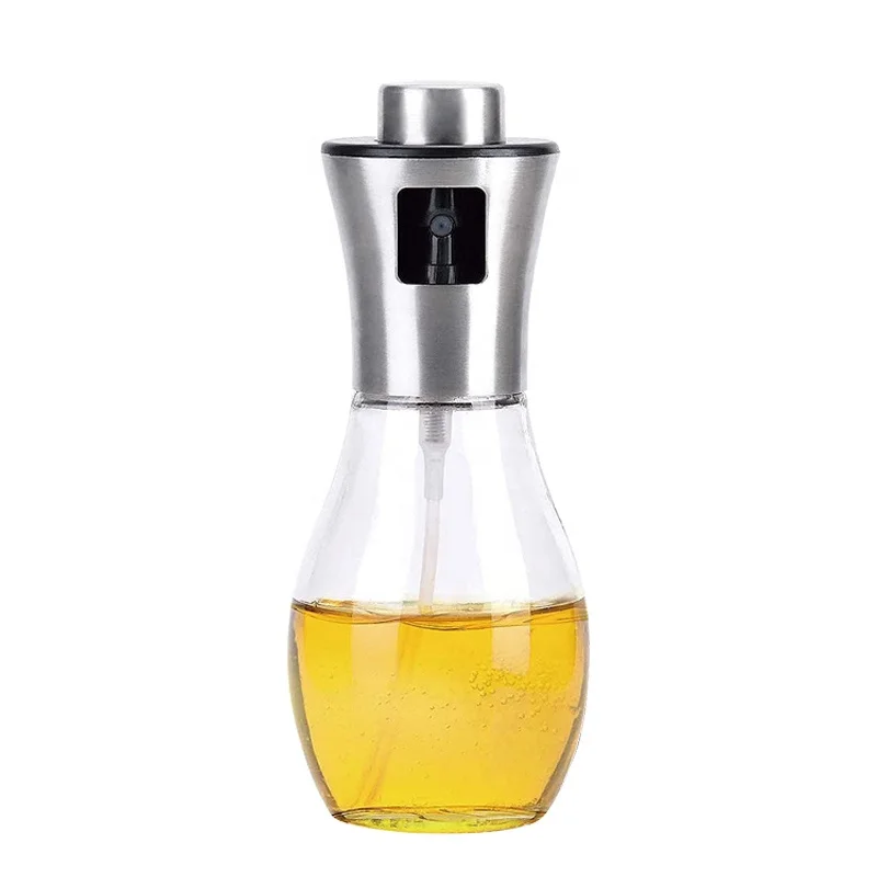 Olive Cooking Stainless Steel Bottle Dispenser Food Machine And Pump Glass Vinegar Oil Sprayer For Cooking