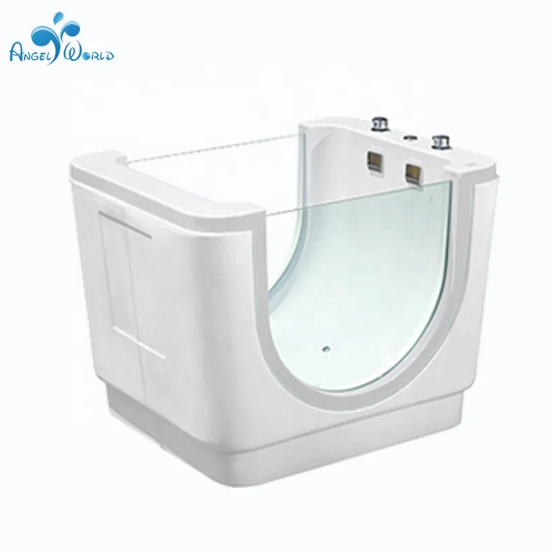 China Indoor Eco-Friendly Acrylic Baby Shower Equipment Modern Design Newborn Surfing with Drainer Included Faucet