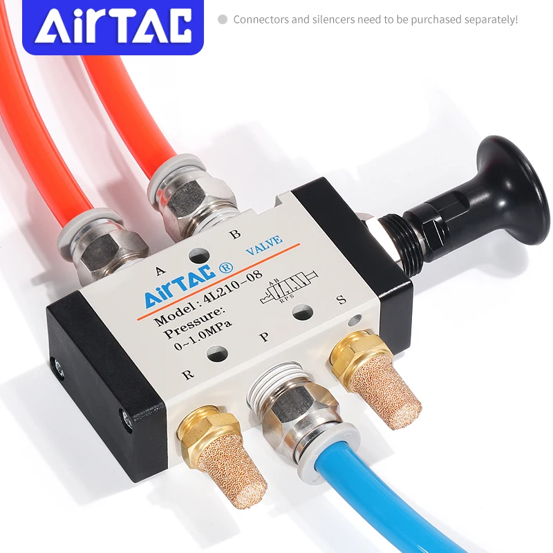 AIRTAC 4L110-06/4L21006/4L21008/4L31008/4L31010 Two position five way Hand pull valve