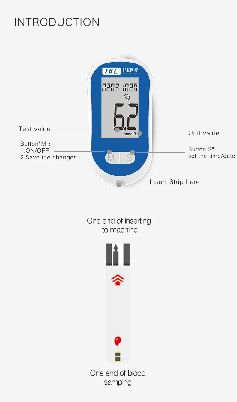 Factory Wholesale Manufacture Non Invasive Blood Glucose Meter Cheap