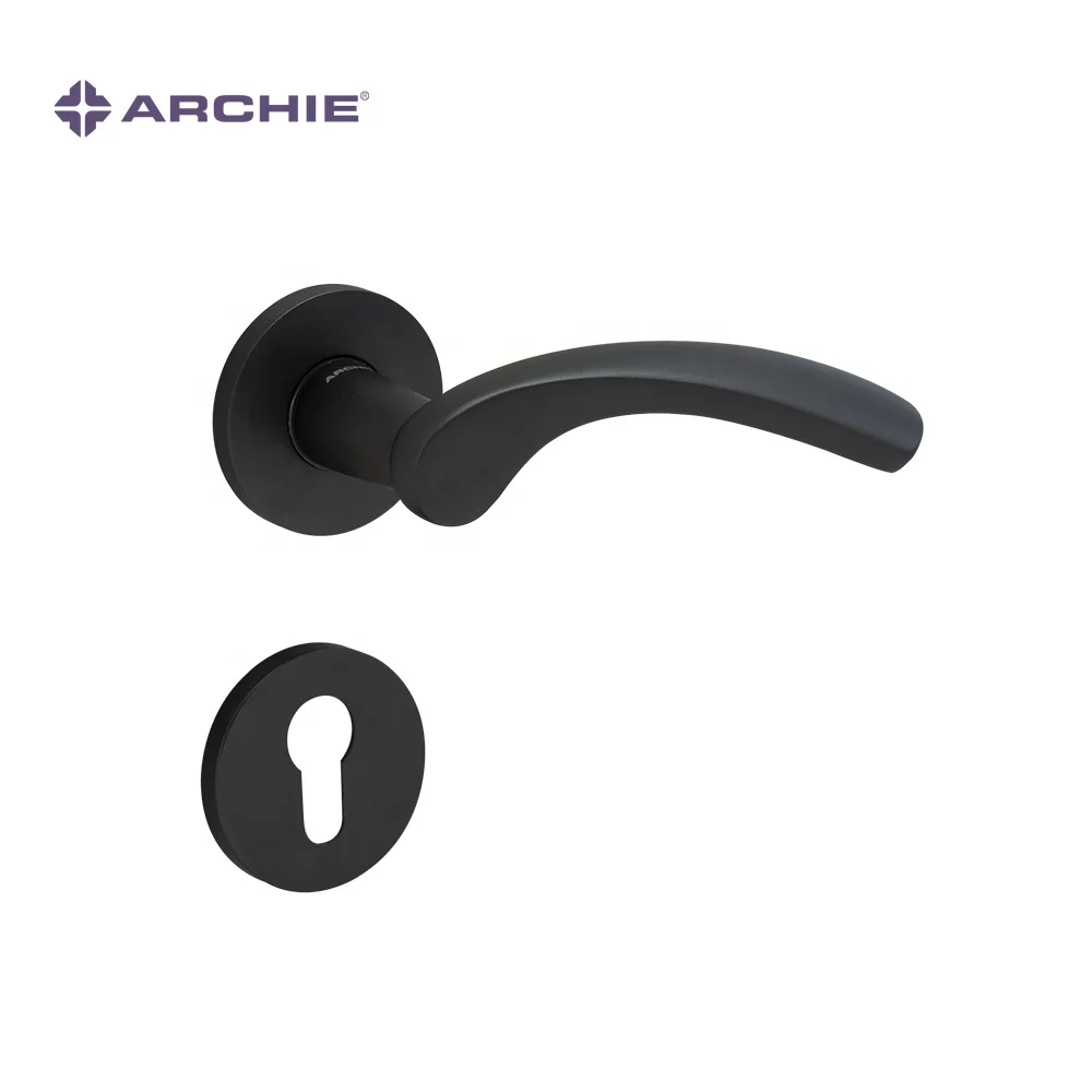 ARCHIE High Quality Indoor Door Handles Wood Door Handle Set With Lock