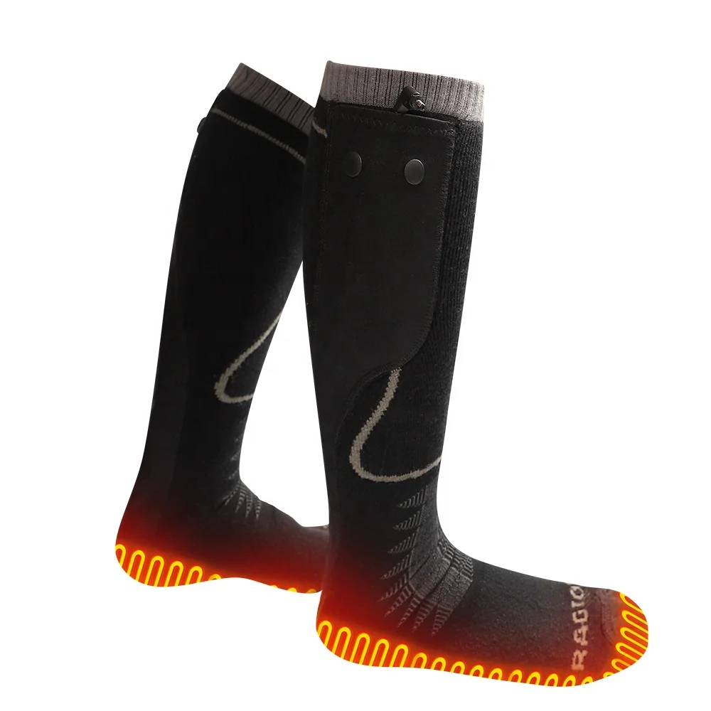 Warm Wireless Battery Prower Long Smart Heated Ski Socks with Heating Custom Design Winter Lithium-ion Battery Unisex Adults