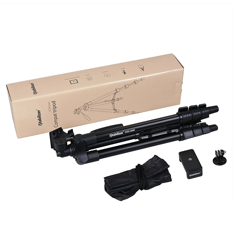 Fotopro Aluminium Metal 3 Way Traveler Video Fluid Head Compact Camera Tripod for DSLR