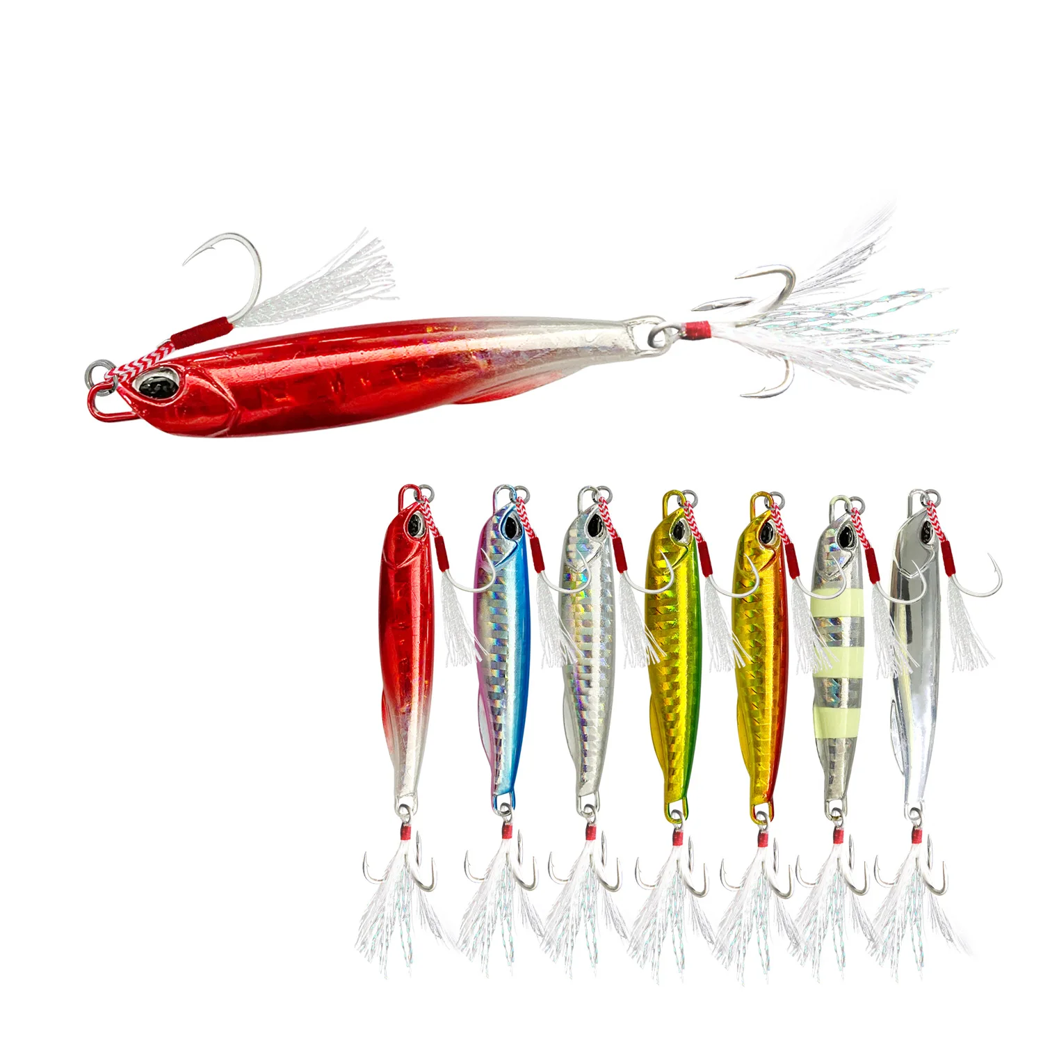 Wholesale Fast Jig 10g 15g 20g 30g 40g 60g Shore Cast Metal Lead Jigging Fishing Artificial Bait Trout Bass Bait